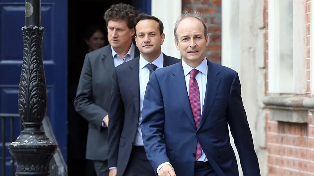 Eamon Ryan, Leo Varadkar agus Micheál Martin