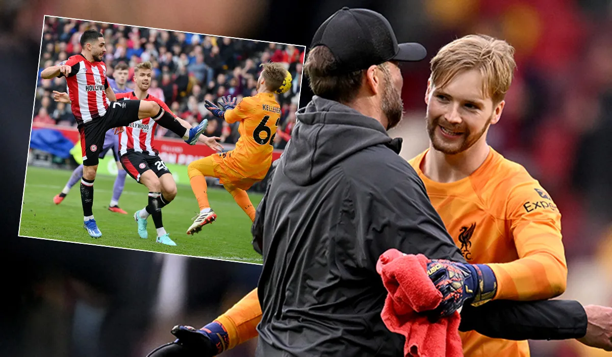 Klopp ag ceiliúradh roinnt sábháil iontach do Learpholl ag Kelleher i gcoinne Brentford