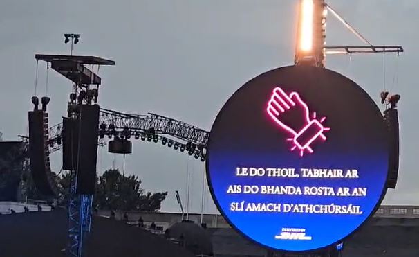 Comhartha digiteach ag ceolchoirm Coldplay i bPáirc an Chrócaigh