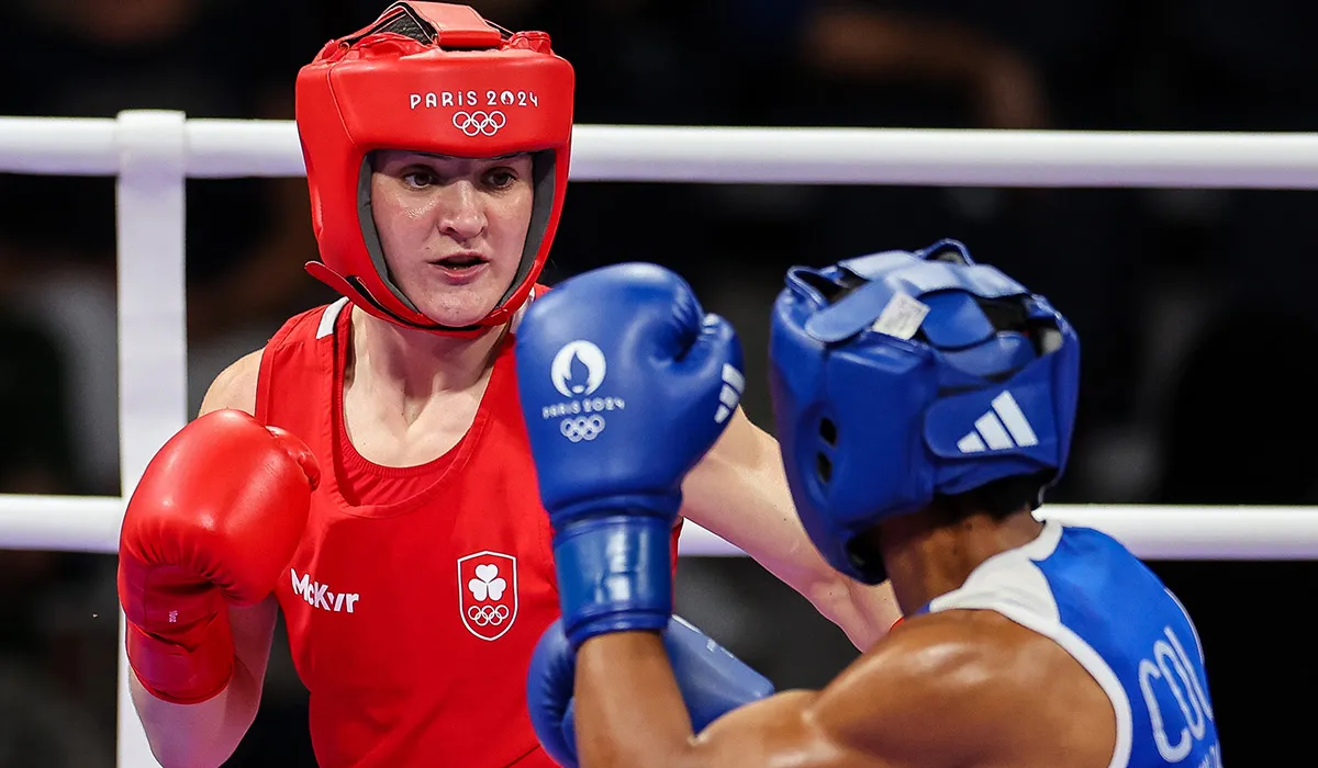 Killie Harrington i gcoinne Angie Valdas Pana ón gColóim sna Chluichí Oilimpeacha