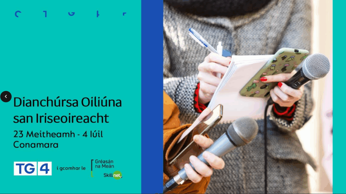 Beidh béim ar oiliúint phraiticiúil iriseoireachta don teilifís agus do na meáin ar líne