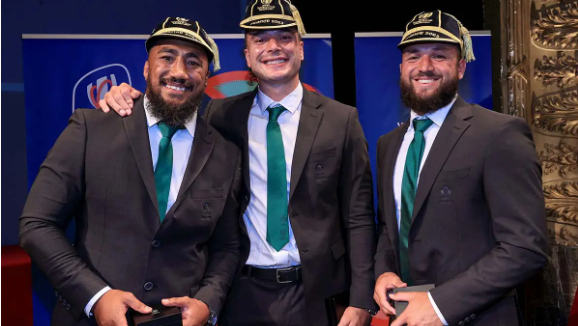 Ireland stars Bundee Aki James Lowe and Jamison Gibson Park