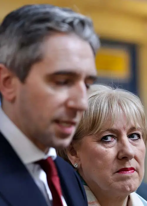 Simon Harris agus Heather Humphreys