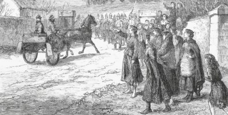 Agóid ag teach Boycott