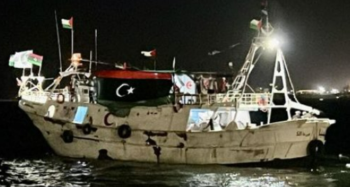 Bhí ionsaithe dróin mhídhleathach ar an chabhlach síochánta Sumud