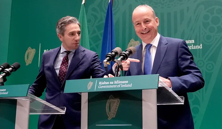 Simon Harris agus Micheál Martin