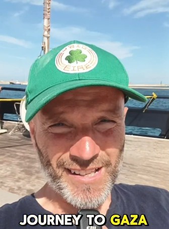 Tadhg Hickey at Chabhlachán Sumud