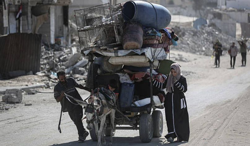 Palaistínigh ag dul abhaile