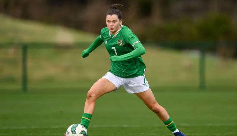 Aoibhe Brennan Captaen na hEireann U19. Pictiur Stephen McCarthySportsifle