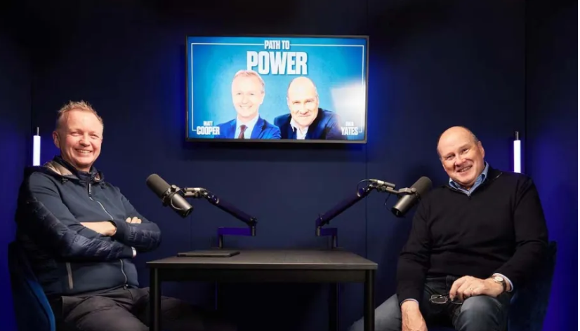 Ivan Yates agus Matt Cooper ag cur Path to Power i lathair
