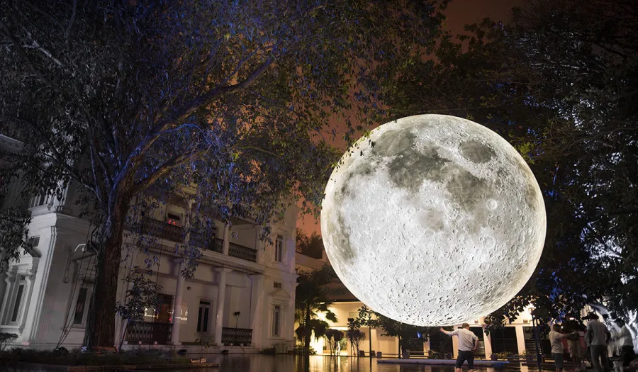 Museum of the Moon by Luke Jerram. Bangalore India 2018 © British Council Satya Nayak