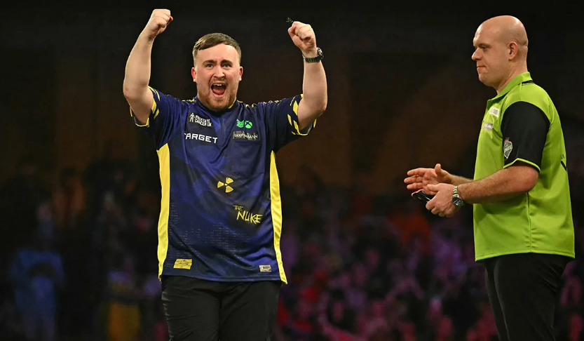 Luke Littler. Pictiur Getty Images