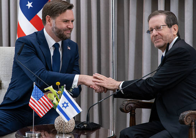 JD Vance le Isaac Herzog