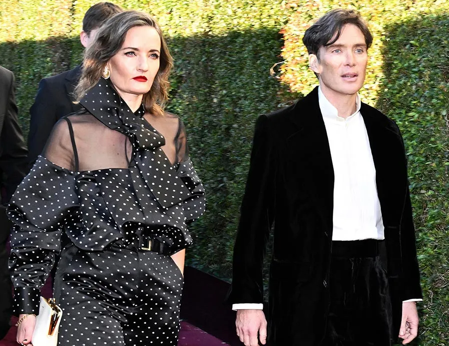 Cillian Murphy agus Yvonne McGuinness. Pictiur Earl Gibson IIIGolden Globes 2024Golden Globes 2024 tri Getty Images