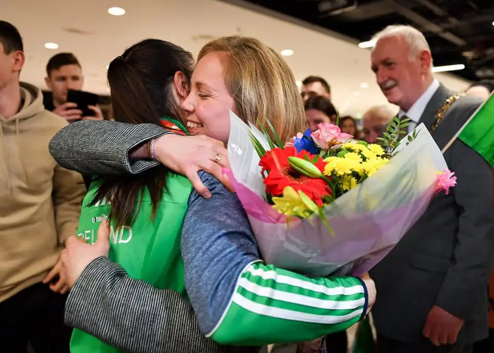Kellie agus Mandy. Pictiur Brendan MoranSportsfile
