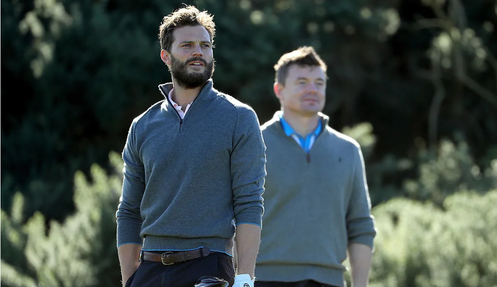 Jamie Dornan agus Brian ODriscoll. Pictiur Getty Images