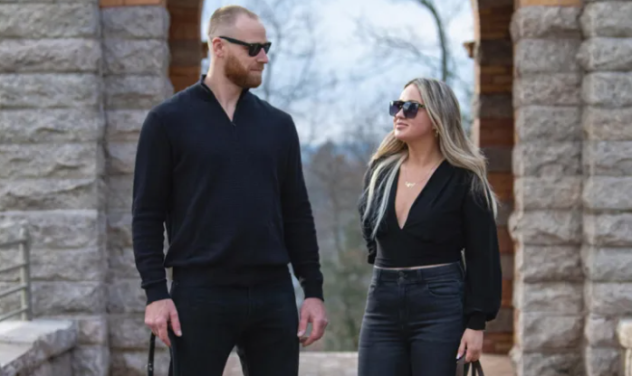 Séamus Culleton agus a bhean Tiffany.