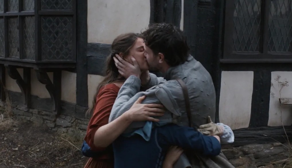 Jessie Buckley agus Paul Mescal i Hamnet. Pictiur YouTube