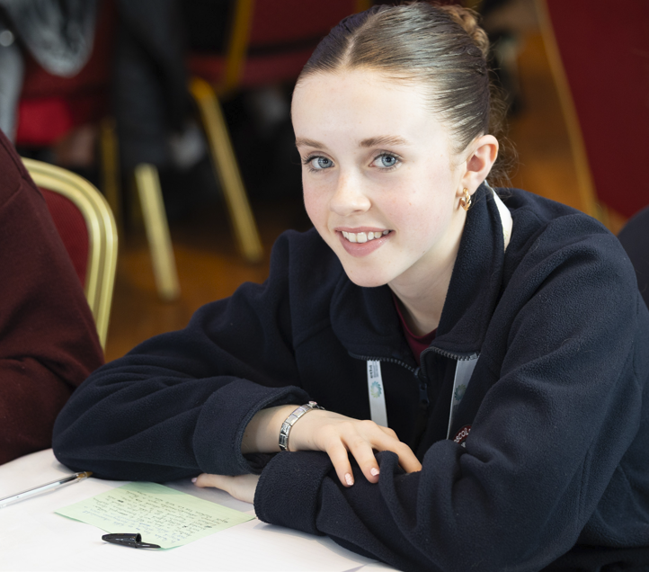 Mary Ní Dheágh, Meánscoil San Nioclás, An Rinn, Co Phort Láirge, ag Muintearas '26
