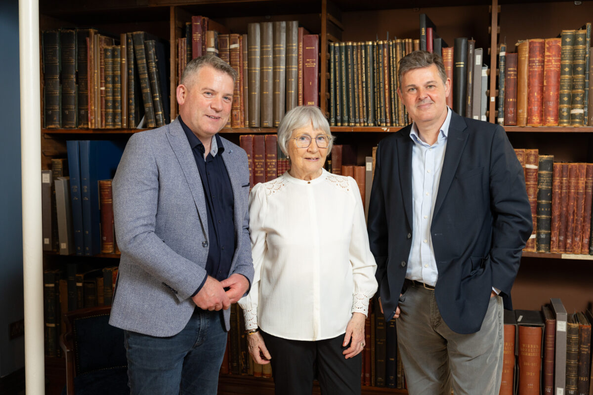 Dara O Cinneide Mary McGillick granddaughter of Patrick M. Foley and Kevin Bakhurst RTE Director General pictured at the launch screening of Rian na Fola coming to RTE One Mon 4 May 1