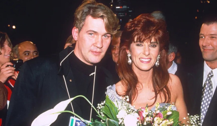 Johnny Logan agus Linda Martin ag an Eoraifis i 1992. Pictiur SipaREXShutterstock