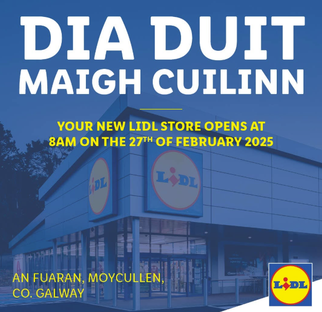 Lidl fós ag úsáid 'Moycullen'