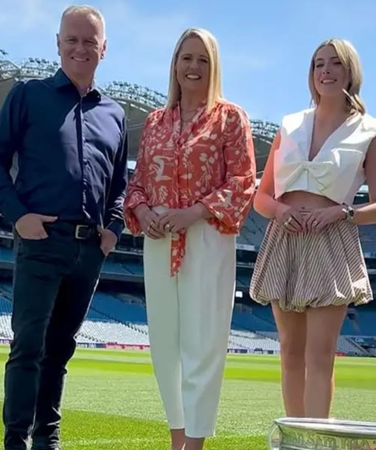 Daithí Ó Sé, Jacqui Hurley, agus Louise Cantillon. Pictiúr RTÉ a hAon