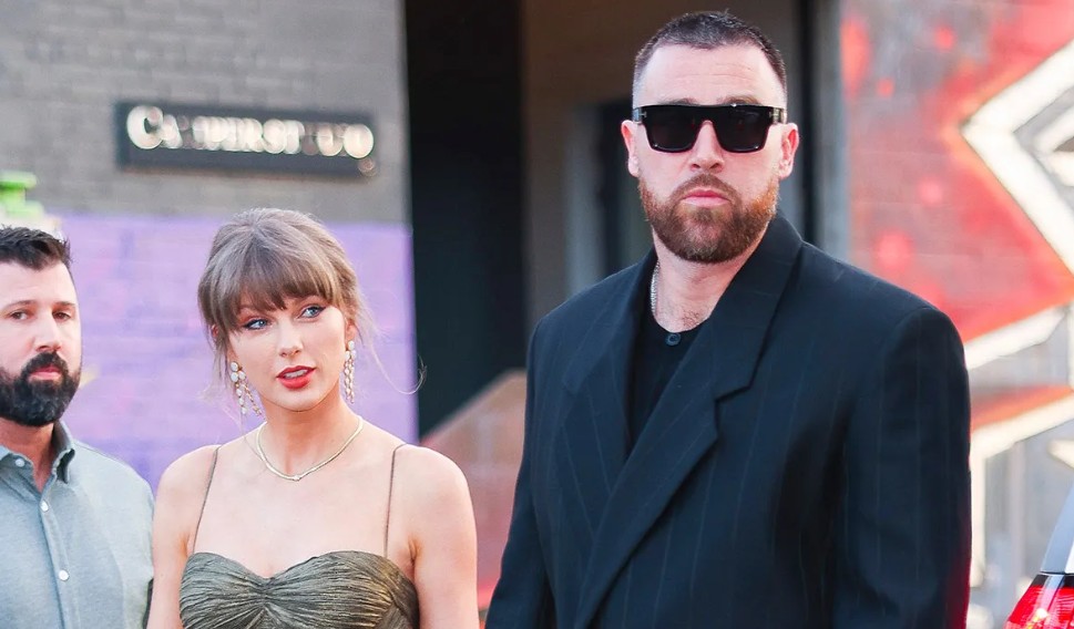 Taylor Swift agus Travis Kelce. Pictiur AeonGC Images