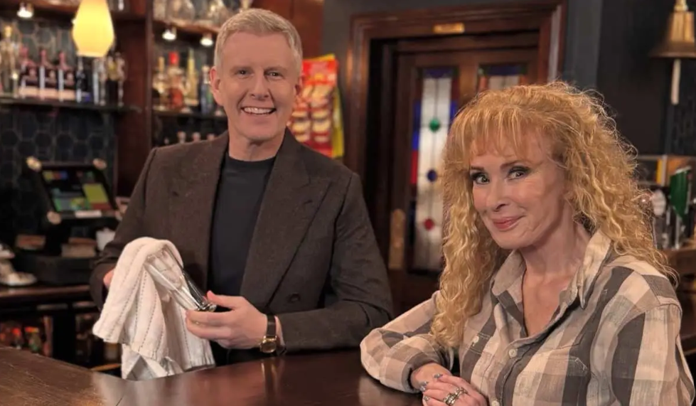 Beverley Callard agus Patrick Kielty. Pictiúr Late Late ShowInstagram